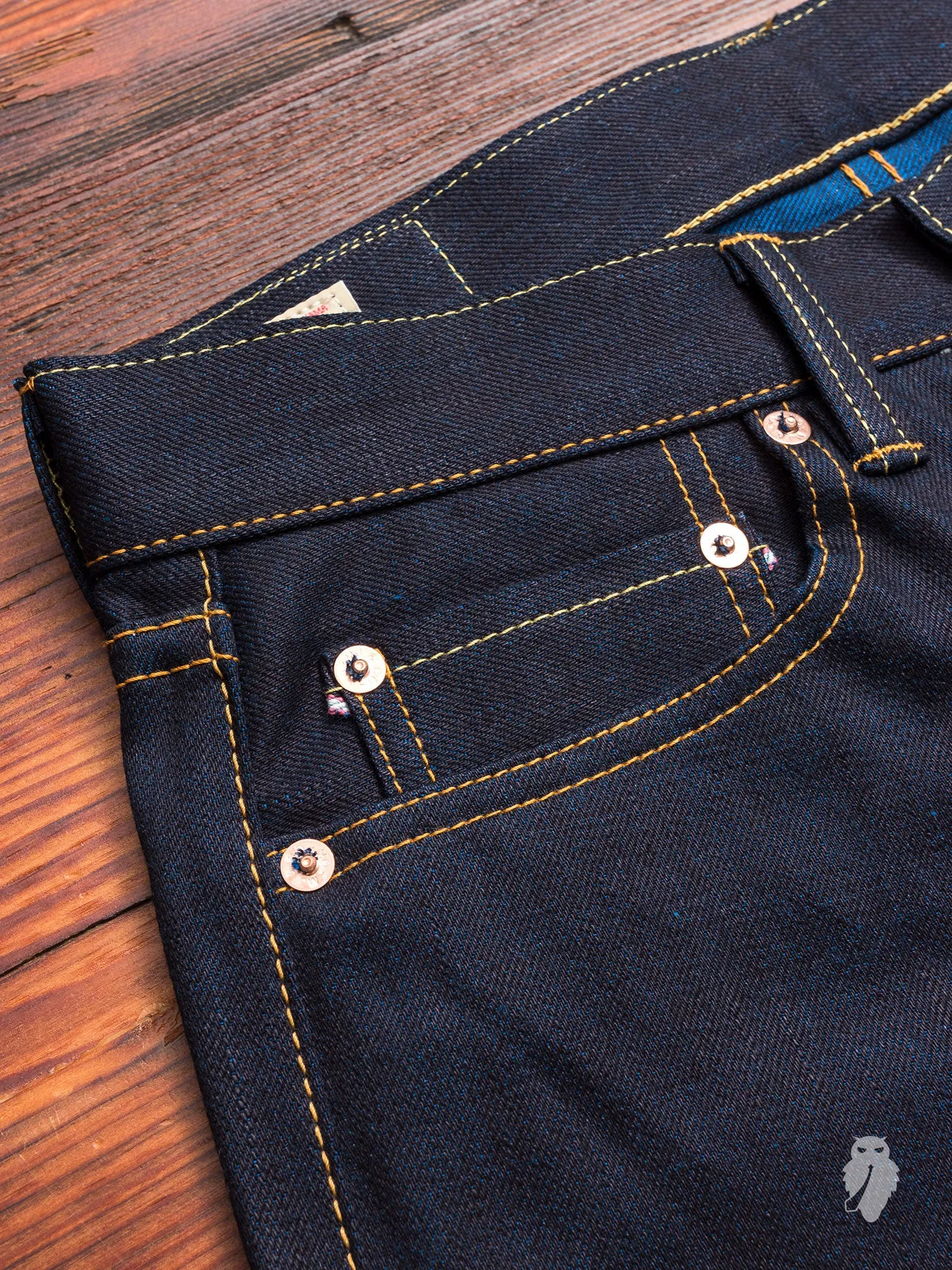 0405-14 "Cobalt Weft" 13oz Selvedge Denim - High Tapered Fit