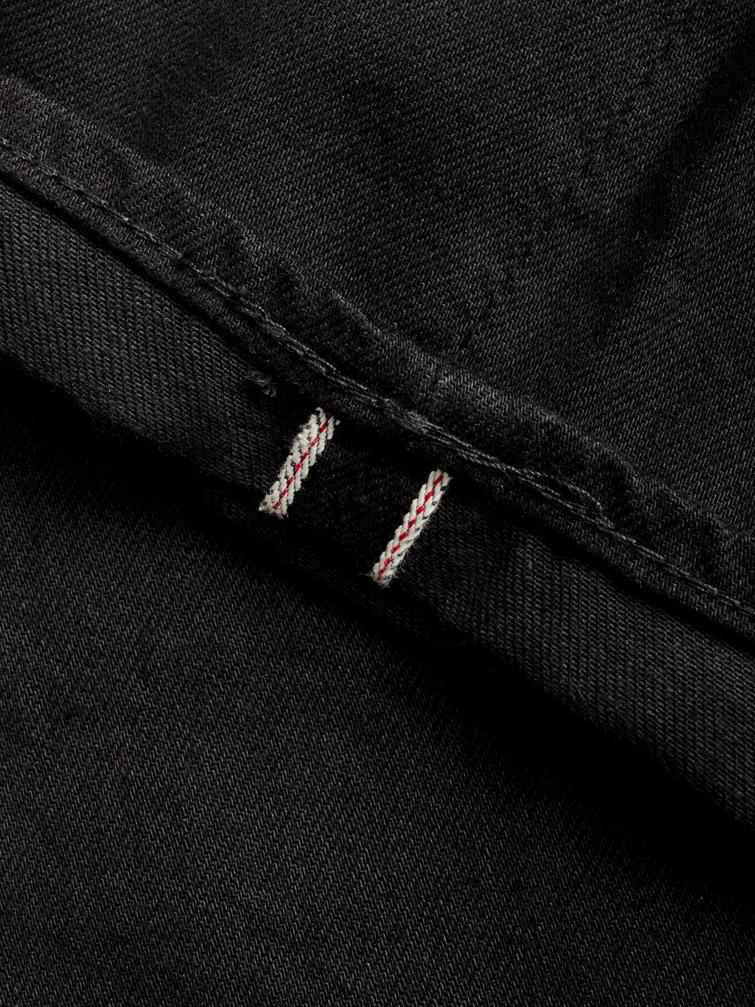 1108BKBK 13.5oz Double Black Selvedge Denim - Slim Straight Fit