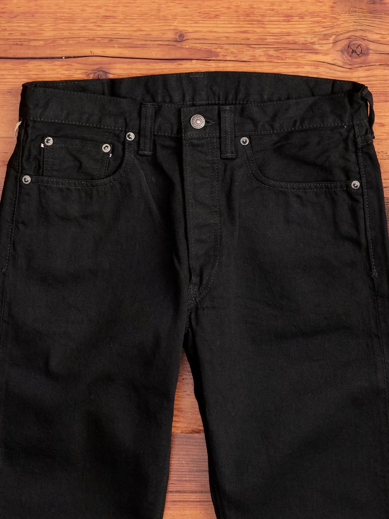 1108BKBK 13.5oz Double Black Selvedge Denim - Slim Straight Fit