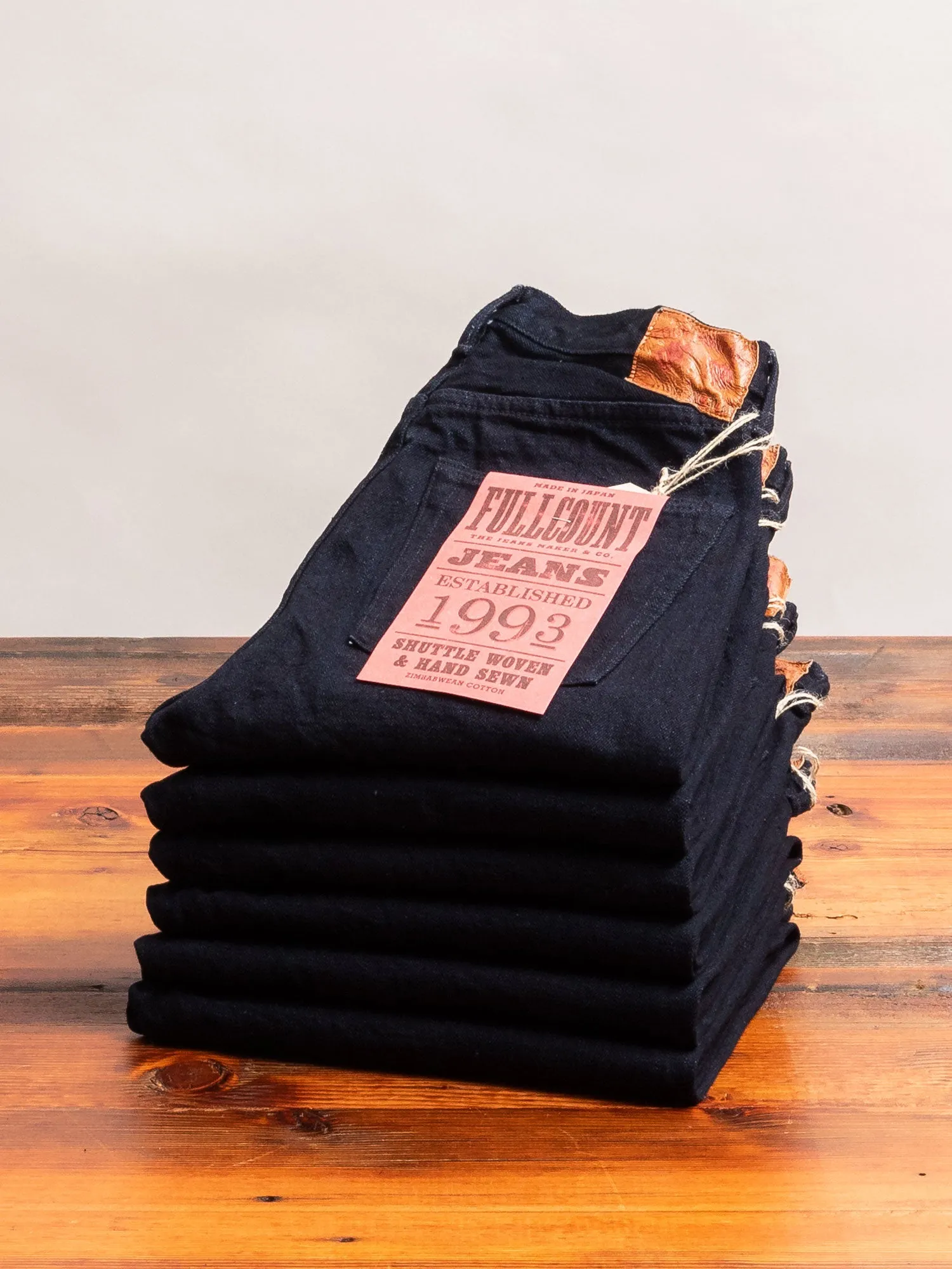 1108SR-BK "Super Rough" 15.5oz Indigo/Black Selvedge Denim - Slim Straight Fit