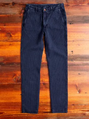 1870 Stitched Sashiko Trousers in Indigo