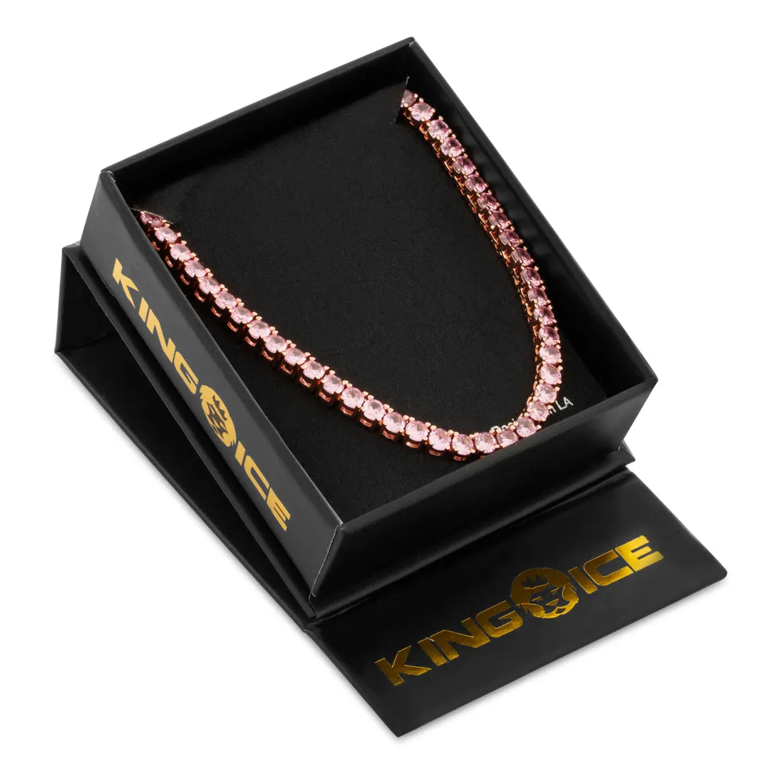 4mm Pink Tennis Chain