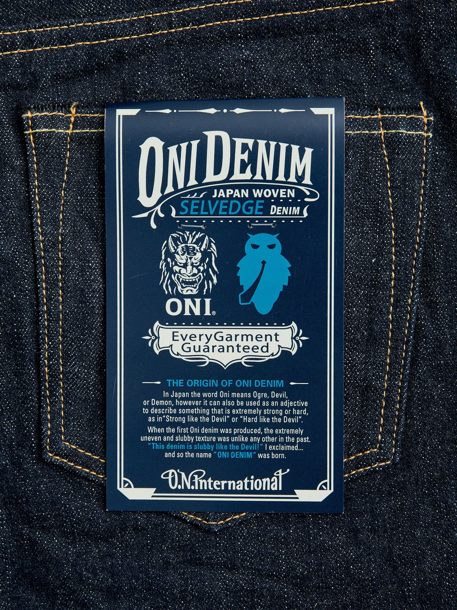 622 "Sleeping Demon" Natural Indigo 15.5oz Selvedge Denim - Relaxed Tapered Fit