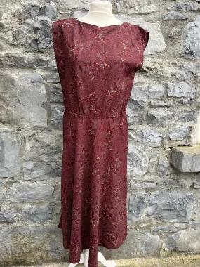 80s brown dress uk 8-12