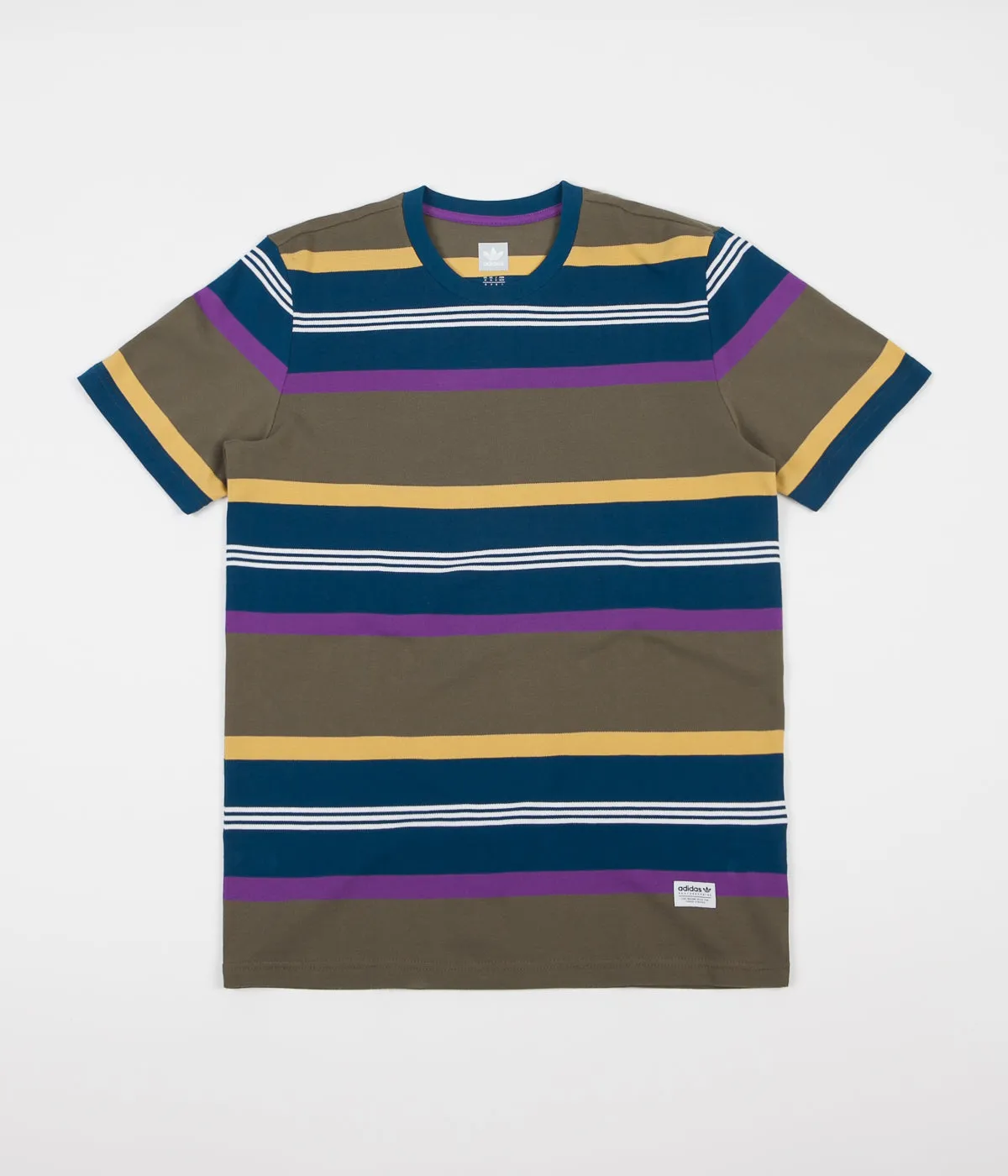 Adidas Grover T-Shirt - Raw Khaki / Legend Marine / Active Purple / Pyrite