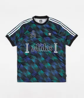 Adidas Towning Jersey - Black / Active Green / Active Blue