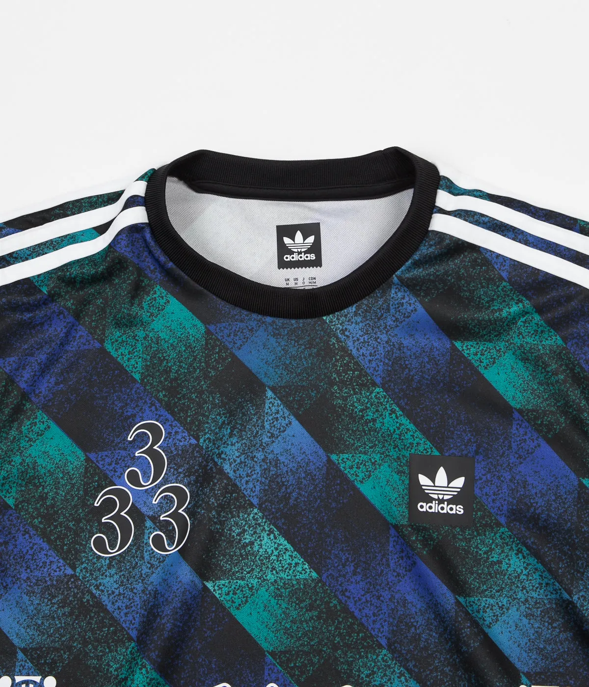 Adidas Towning Jersey - Black / Active Green / Active Blue