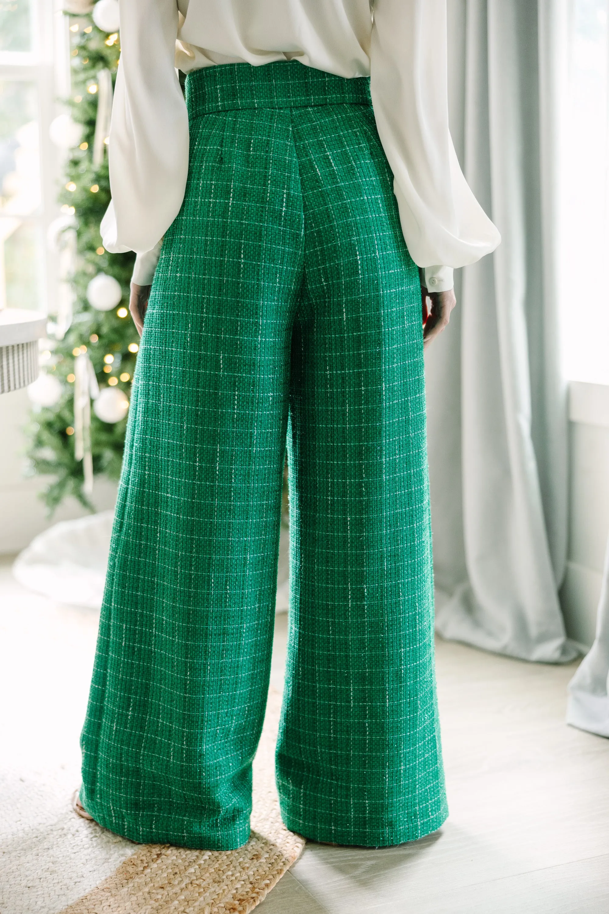 All The Best Green Tweed Pants