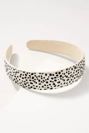 Animal print calf hair headband