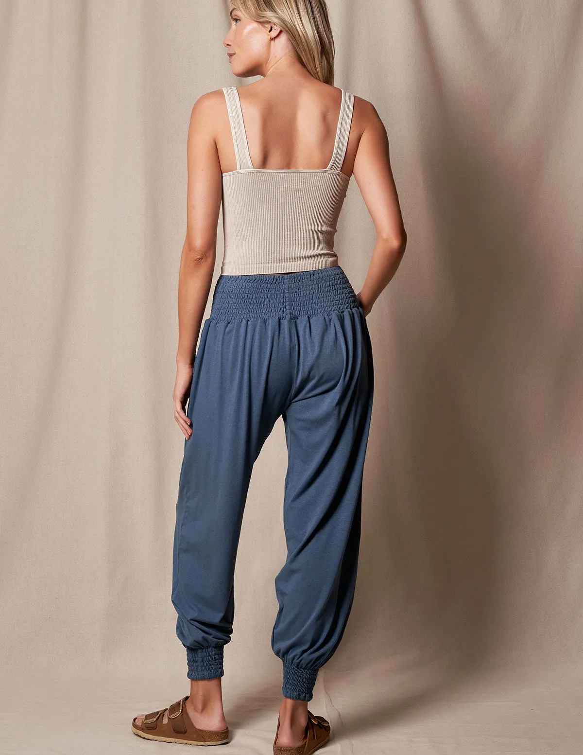 Bamboo / Organic Cotton Taj Pocket Pants - Bluestone