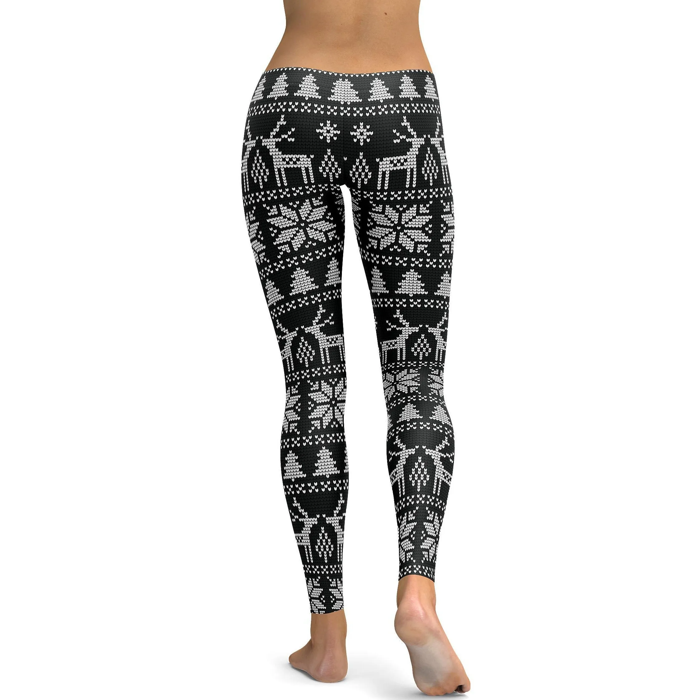 B&W Ugly Christmas Leggings