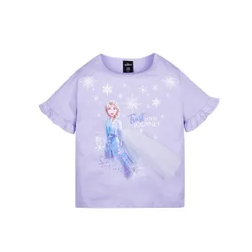 Beast Kingdom Frozen 2 Series Elsa Snowflake Kids Tee - (Purple)