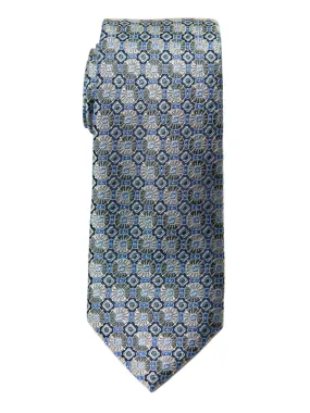 Boy's Tie 27743 Grey/Blue Neat