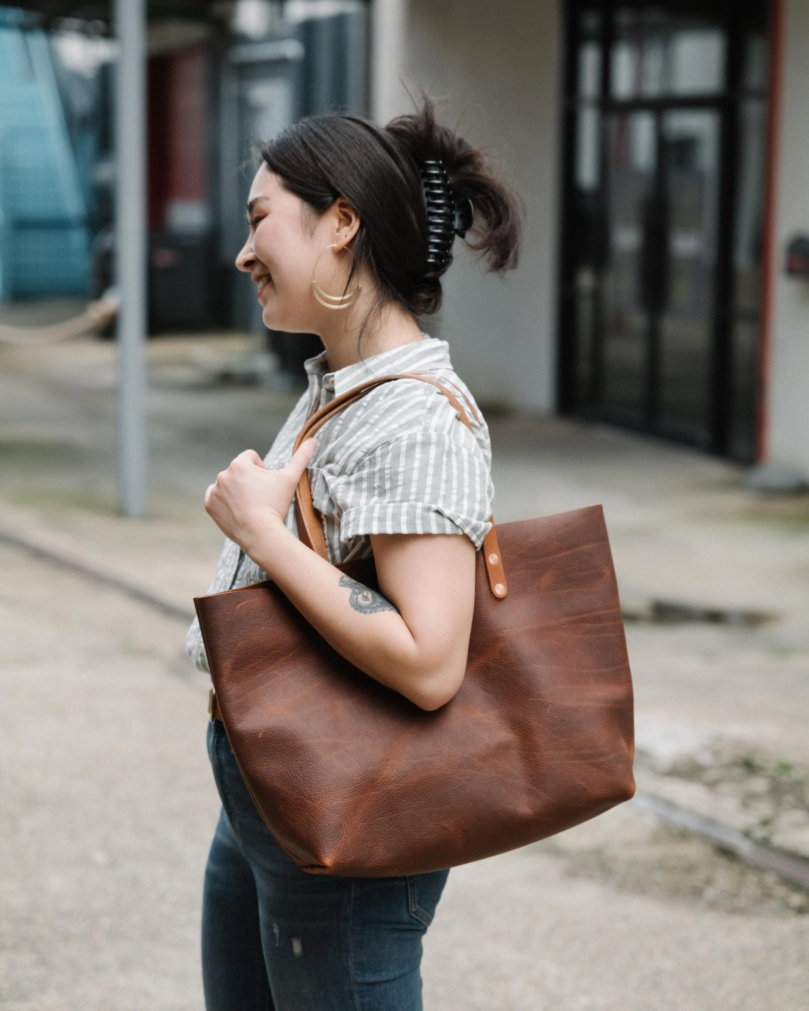 Brown Kodiak East West Tote