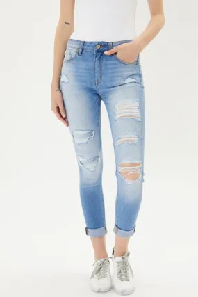 Caroline Mid Rise Ankle Jeans - KanCan