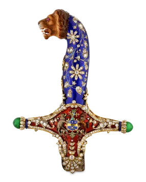 Diamond and Enamel Sword Hilt of the Maharajah