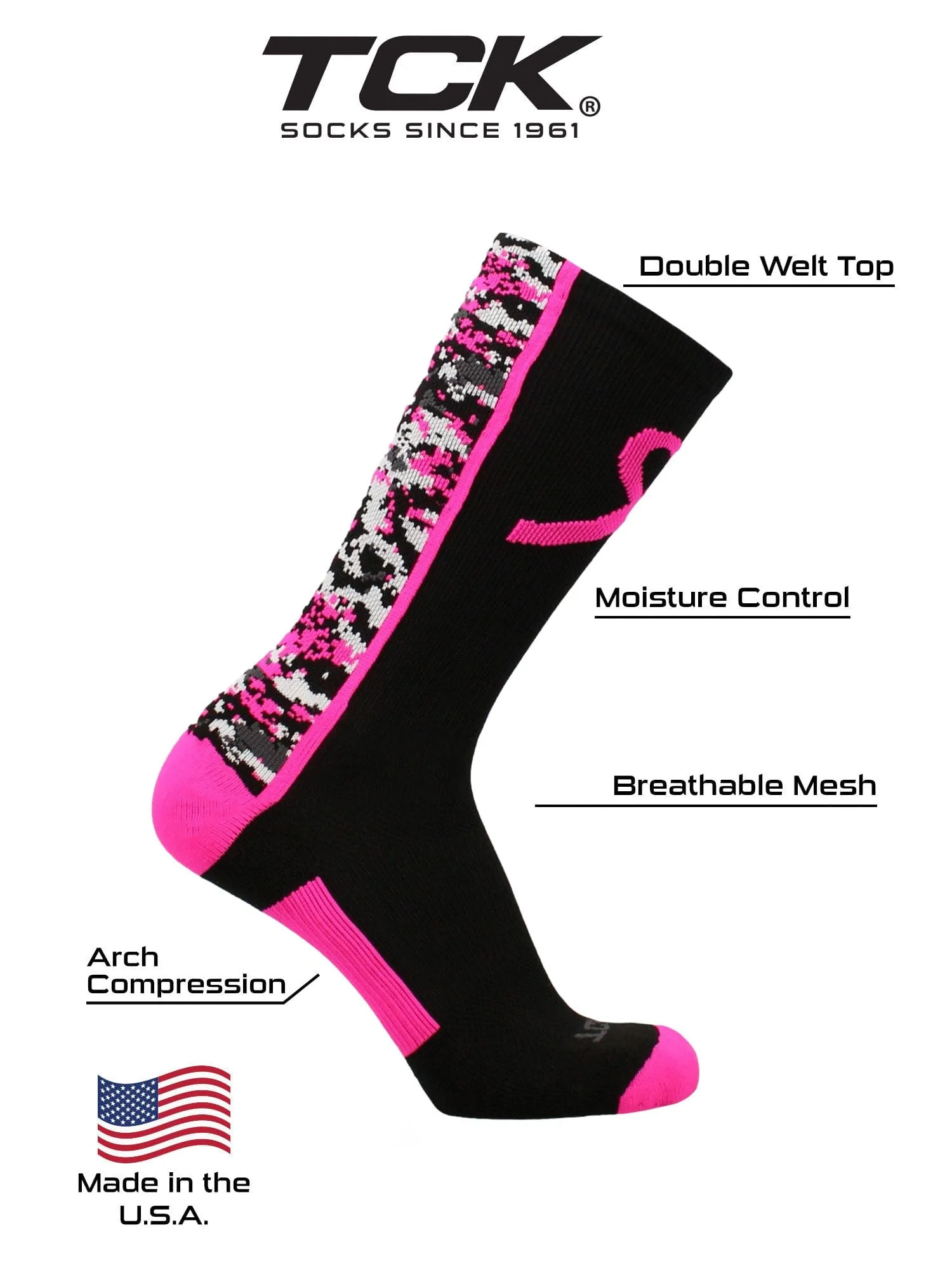 Digital Camo Aware Crew Socks