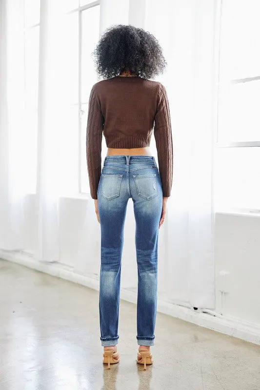 Eternity Mid Rise Slim Straight Leg Jean - Kancan