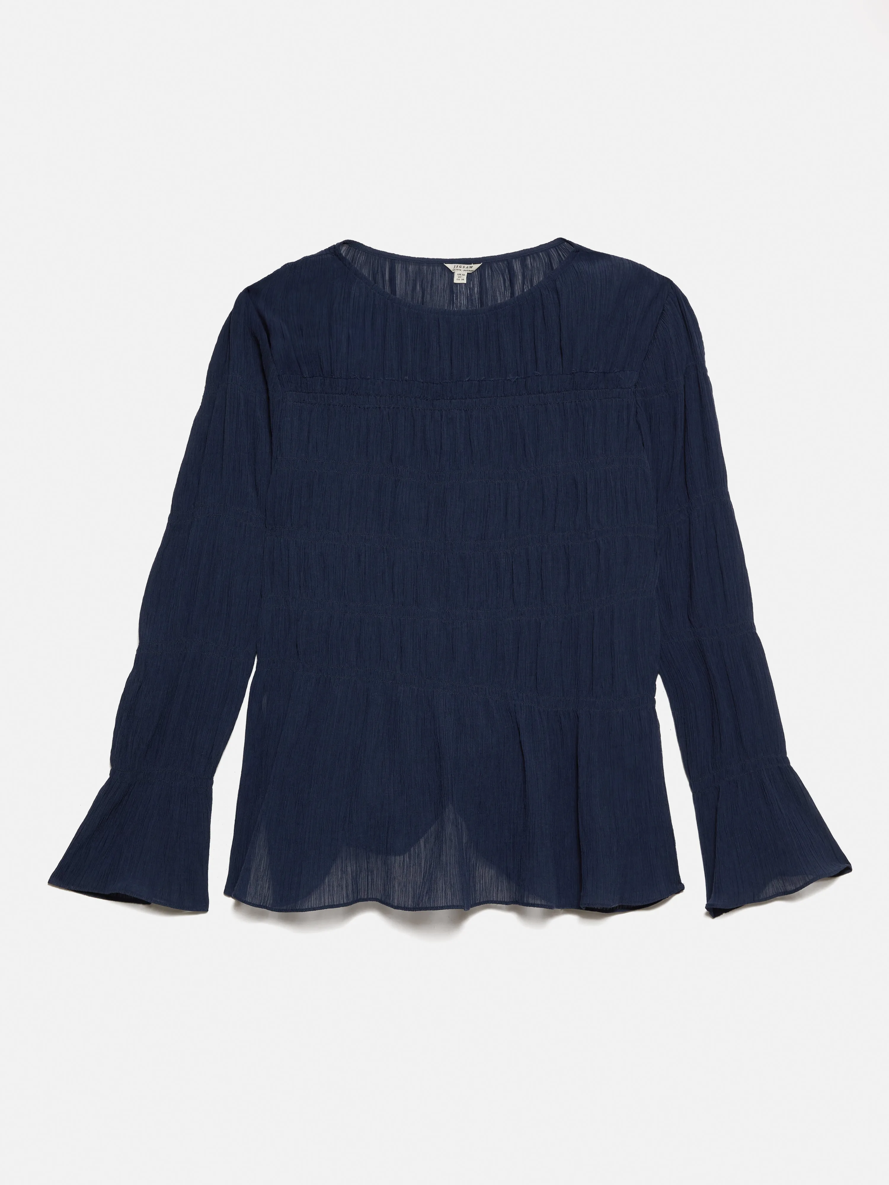 Gauze Viscose Ruched Top | Blue