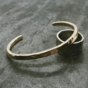 Hammered Brass Cuff (Polished)