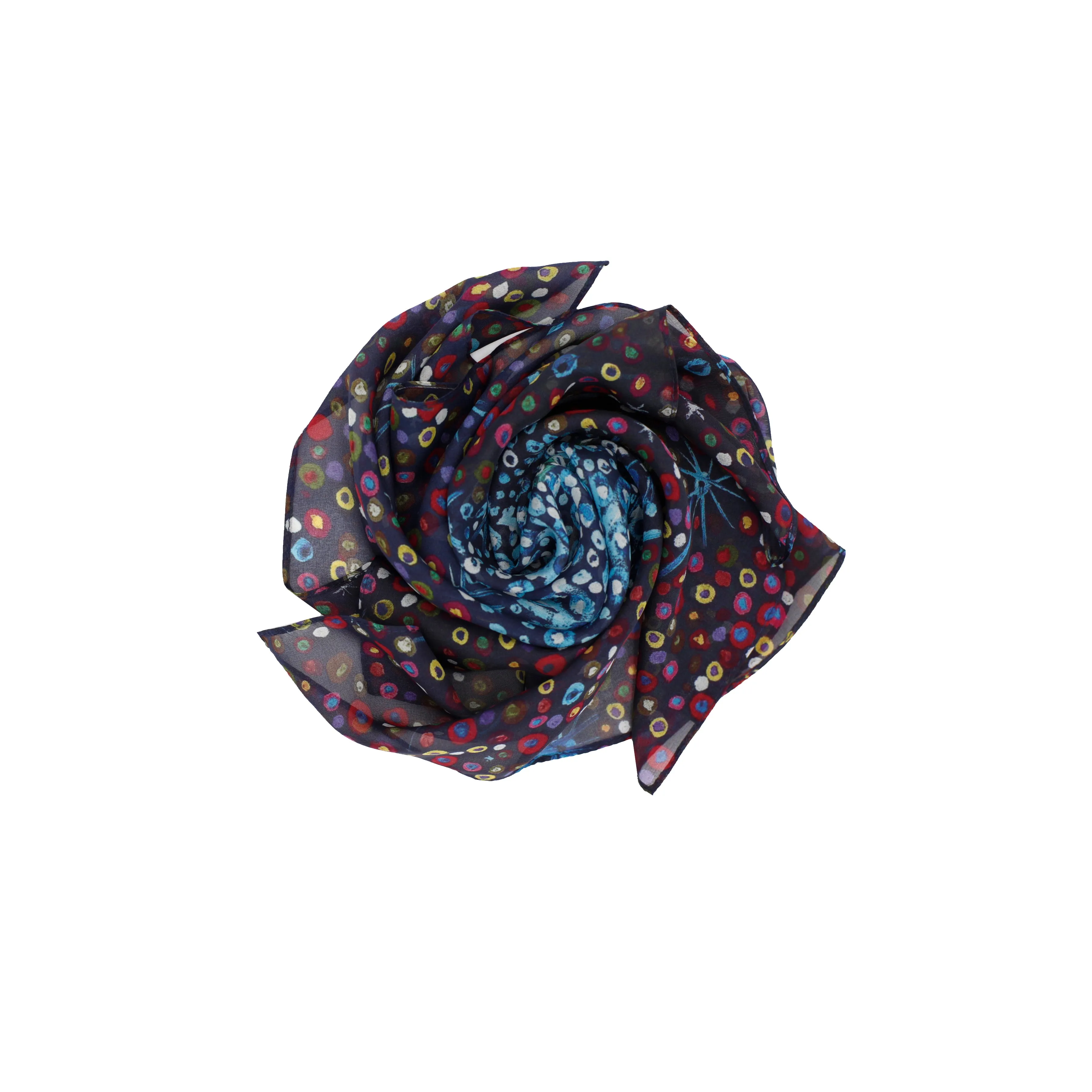 HIDDEN Silk Square Scarf Neckerchief Dandelion