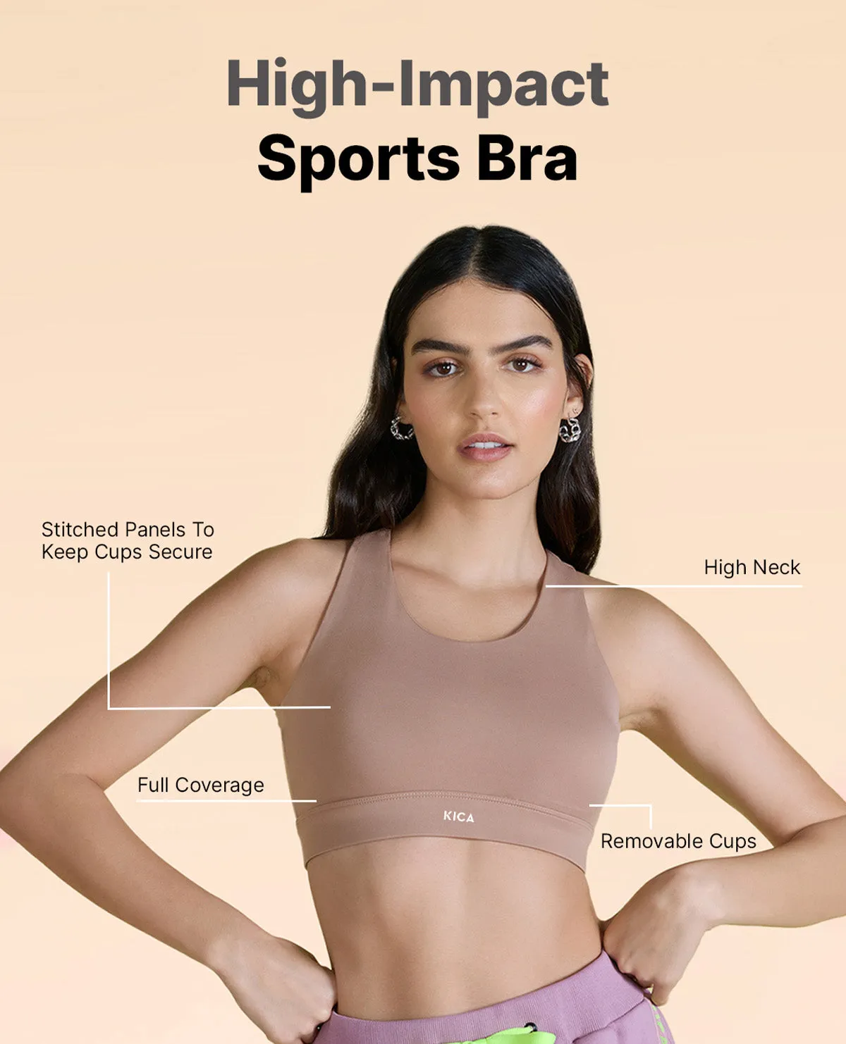 High Impact & Full Coverage Crostini Sports Bra