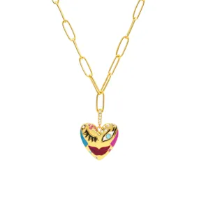 Love Affair Enamel Pendant Necklace