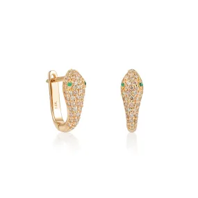 Orchid Gems Diamond Serpent Earrings