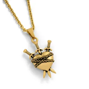 "3 of Swords” Pendant (Gold)