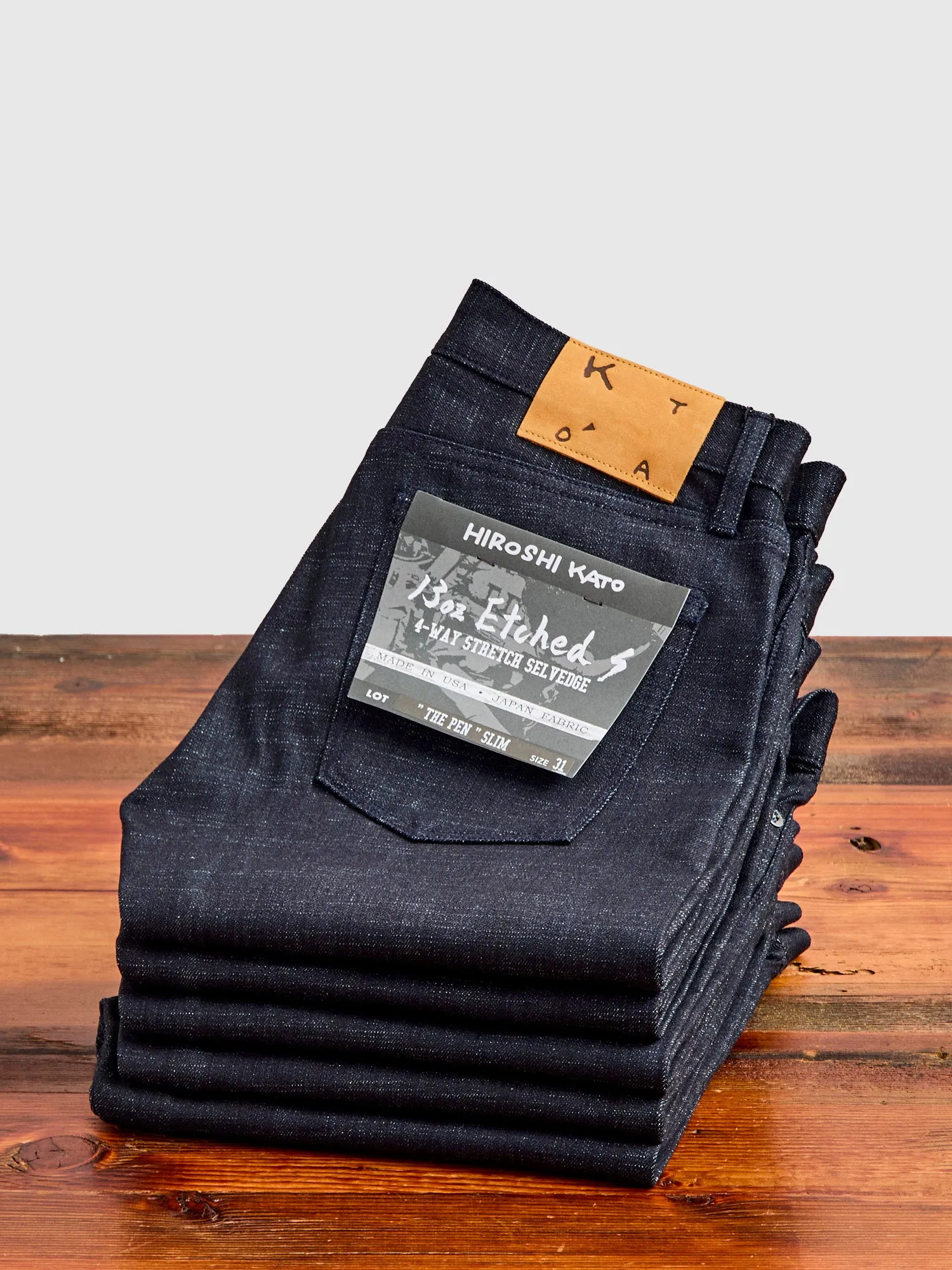 "Etched" 13oz Stretch Selvedge Denim - Pen Slim