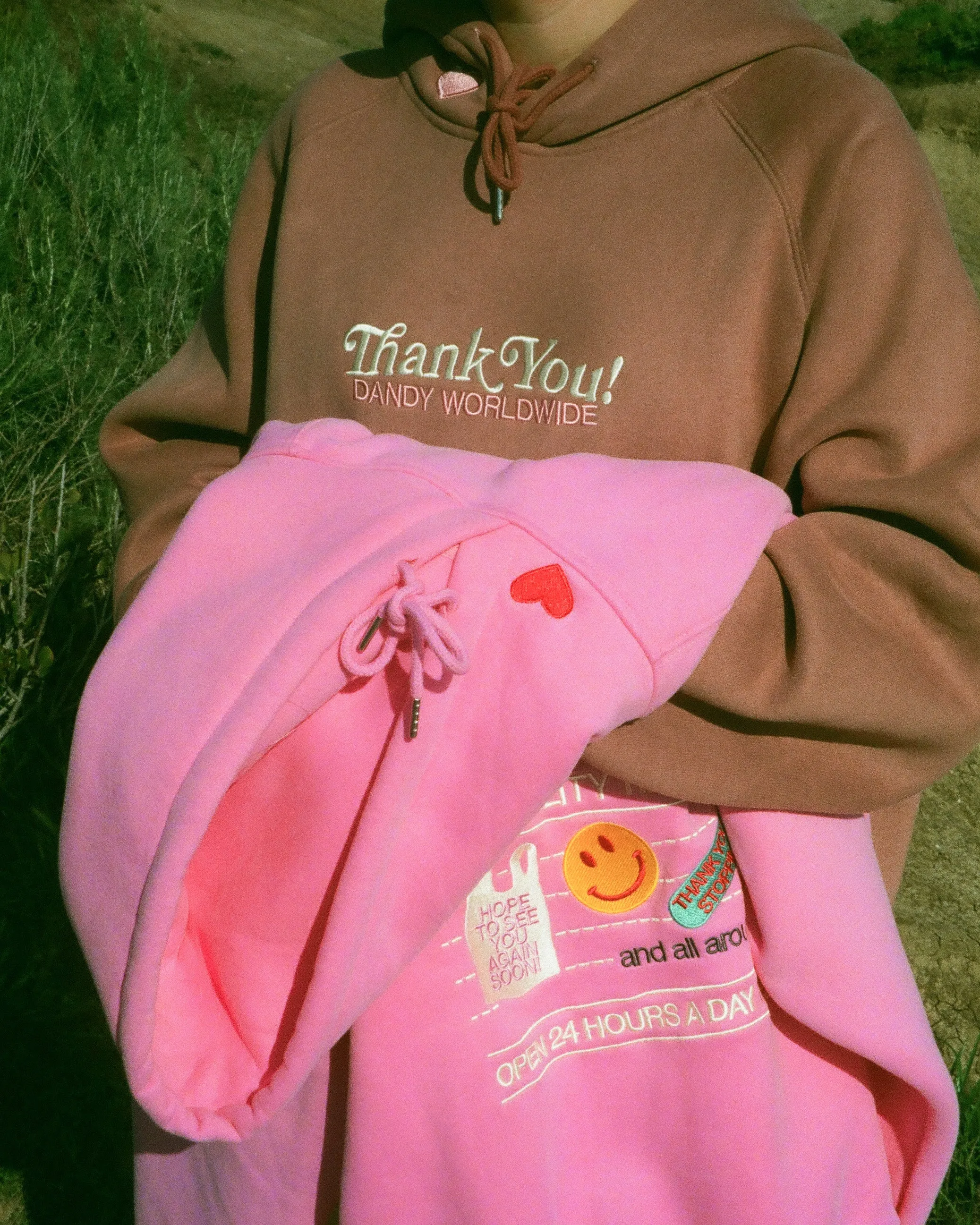 "Quality Time" Oversized Lux Hoodie in Pink