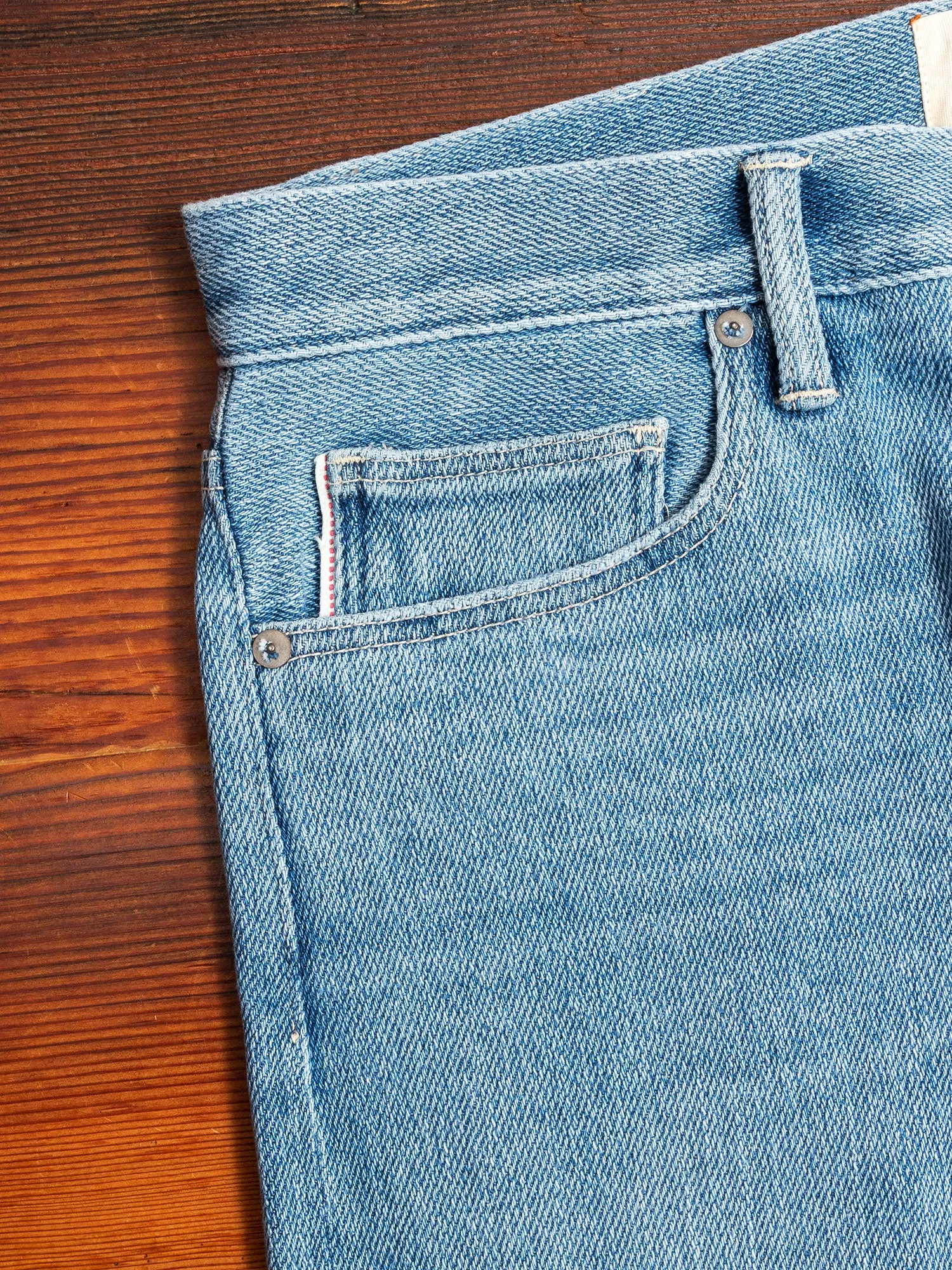 "Ronnie" 11.5oz Washed Indigo Stretch Selvedge Air Denim - Pen Slim