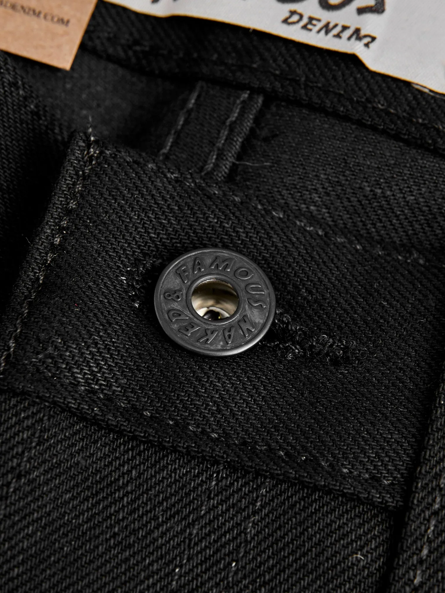 "Solid Black" 14oz Selvedge Denim - Easy Guy Fit