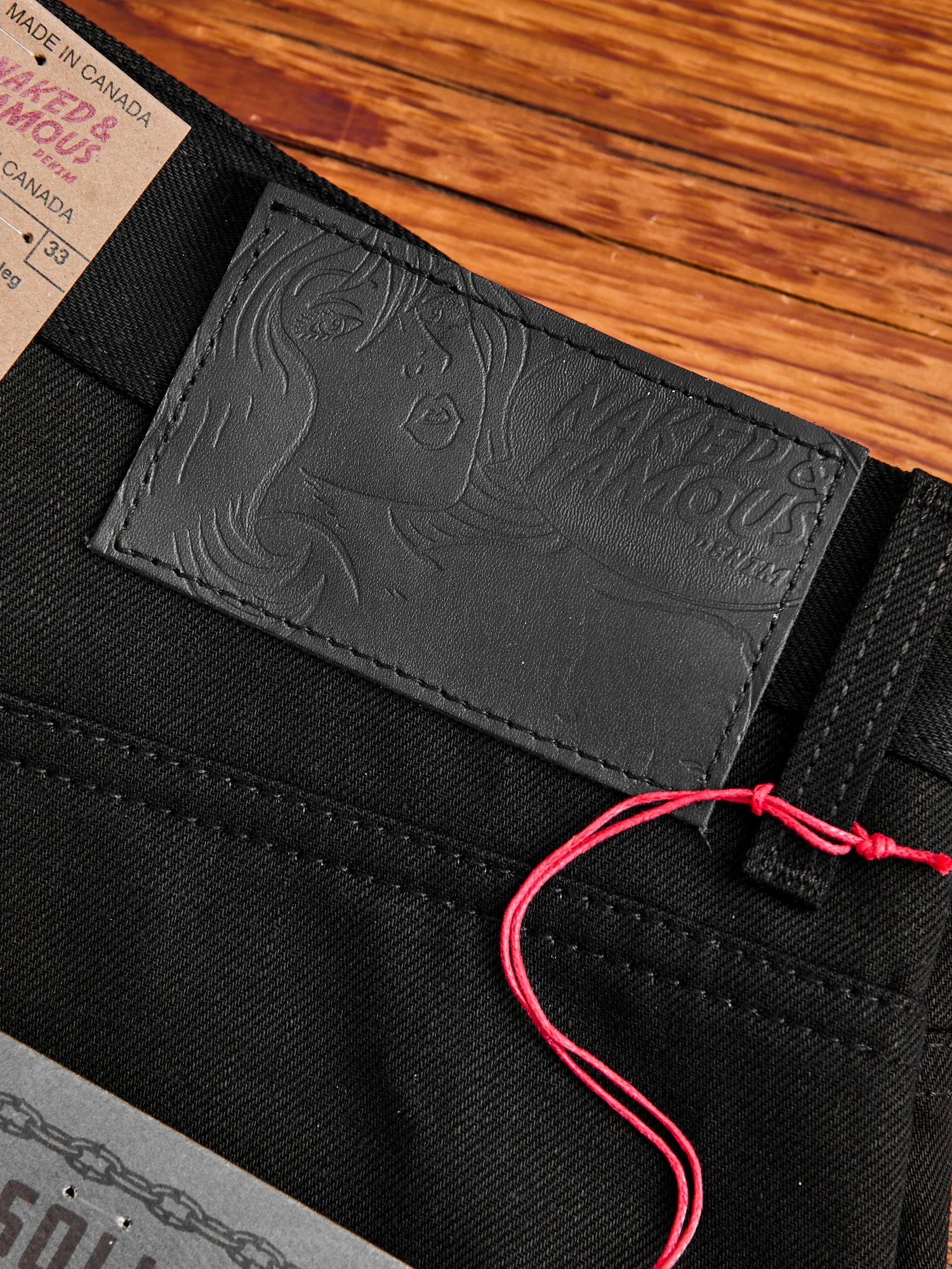 "Solid Black" 14oz Selvedge Denim - Easy Guy Fit