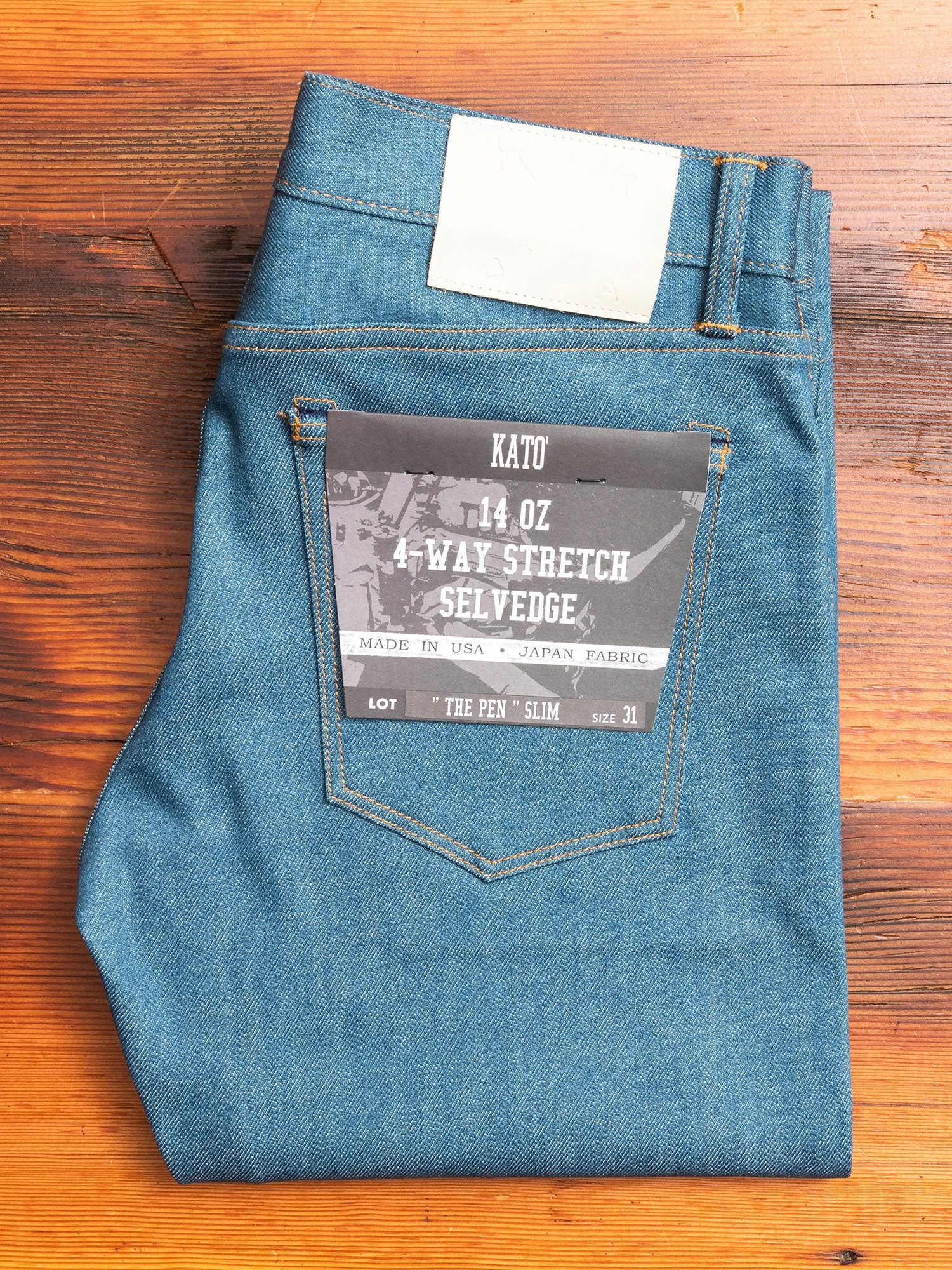 "Vintage Blue" 14oz Indigo Stretch Selvedge Denim - Pen Slim