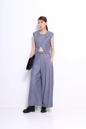 Rachel Asymmetrical Cropped Vest