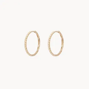 revival snake hoop - 14k yellow gold