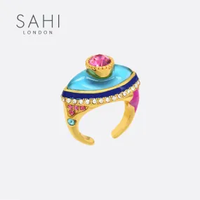 Sahi Love Affair Teardrop Adjustable Free Size Ring