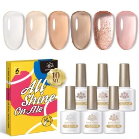 Secret Garden - Jelly Nude Gel Polish 6 Colour Set