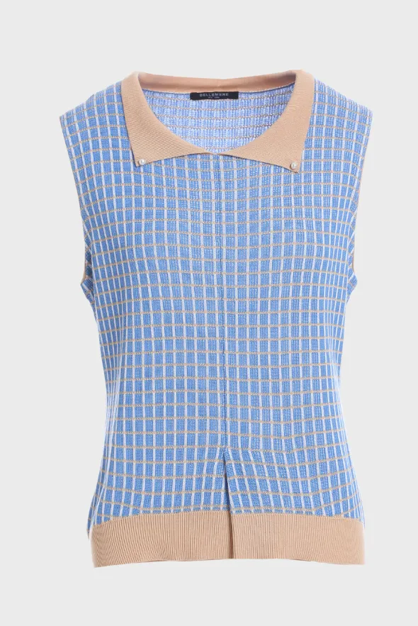 Tencel Tweed Polo Vest